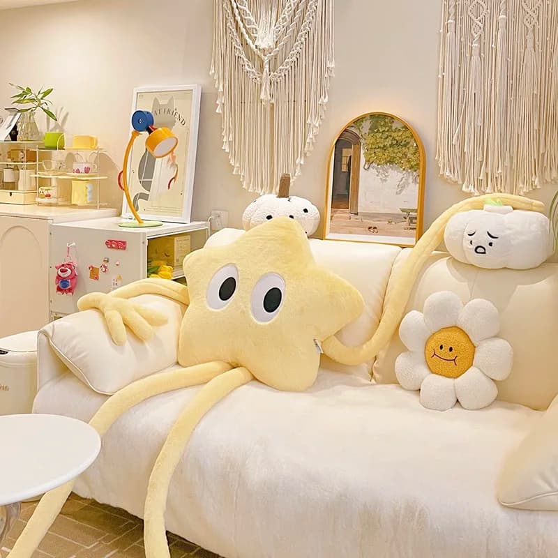 Crema natalizia, Stella a cinque punte, Palla di carbone, Divano in peluche, Cuscino da comodino, Mani lunghe, Piedi lunghi, Bambola gigante, Regalo curativo