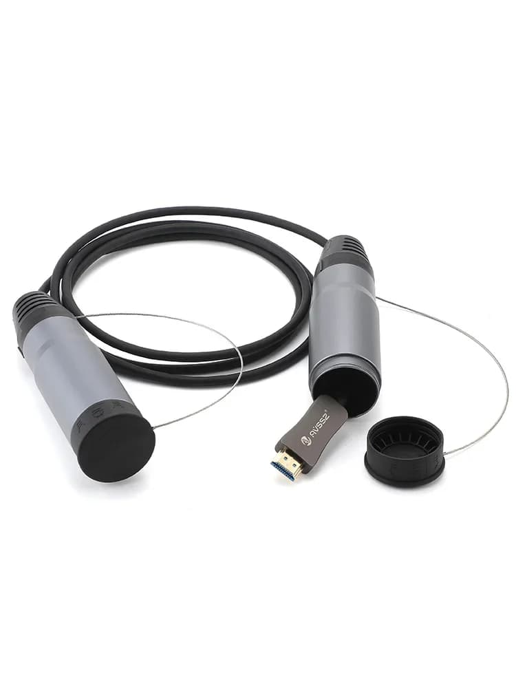 CPRI Outdoor Armored HDMI Optical Cable Protective Cover Shell 2 / 4Core PDLC/ST/FC/SC Optic Fiber Cable Waterproof Metal Sleeve