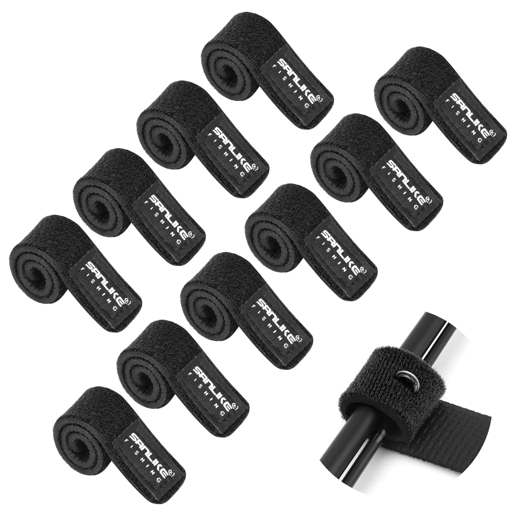 SANLIKE Fishing Belts Rod Straps Pole Ties Fishing Tackle Ties Cable Fishing Rod Holders