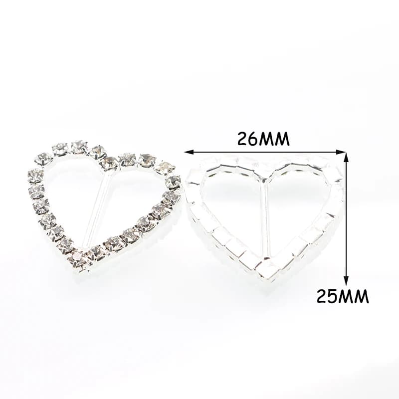 10 Pz/lotto 26 * 25 MILLIMETRI Amore Diamanti FAI DA TE Petto Spille Cappotto della ragazza Cappotto Sciarpa di Seta Bottone Moda Versatile Boutique Accessori