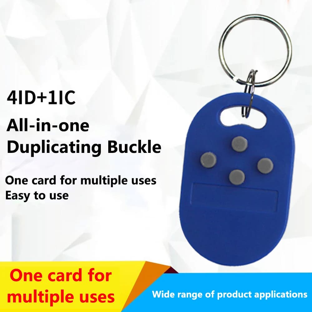 Tag chiave multifunzionali RFID 5 in 1 125k 13.56MHZ NFC Card T5577 EM ID IC UID riscrivibile Metal Card Access Control Key Fob
