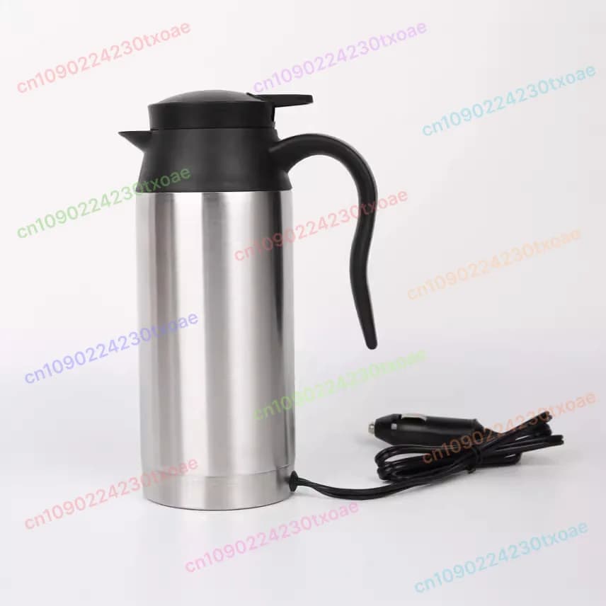 12V 24V Car Kettle Stainless Steel Cigar Lighter Portable Electric Water Heater Cup Automatic Travel Heating Cup
