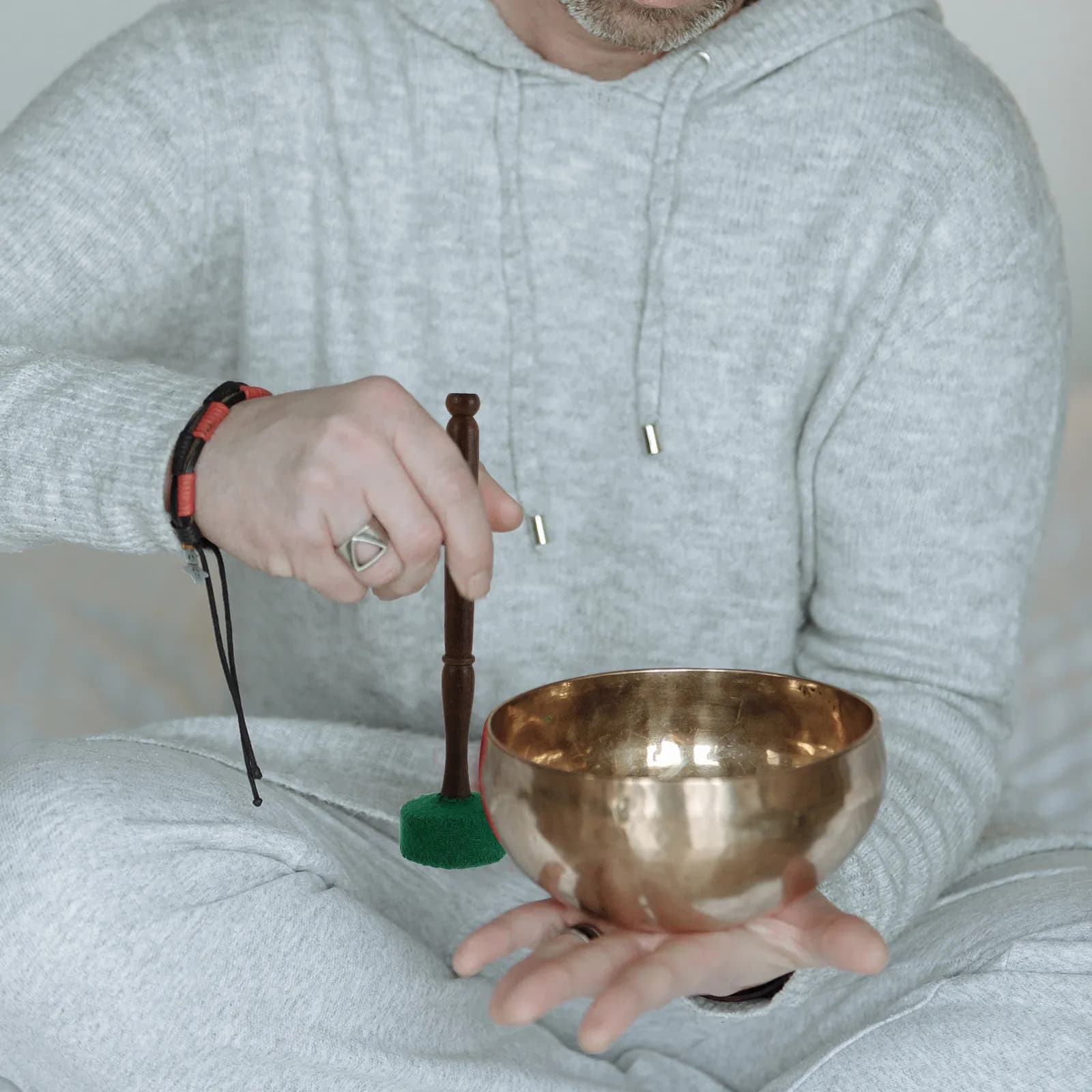 Premium Wood Craft Sound Bowl Mallet Buddhist Singing Bowl Accessory Lightweight Portable Meditation Yoga Sound Tool