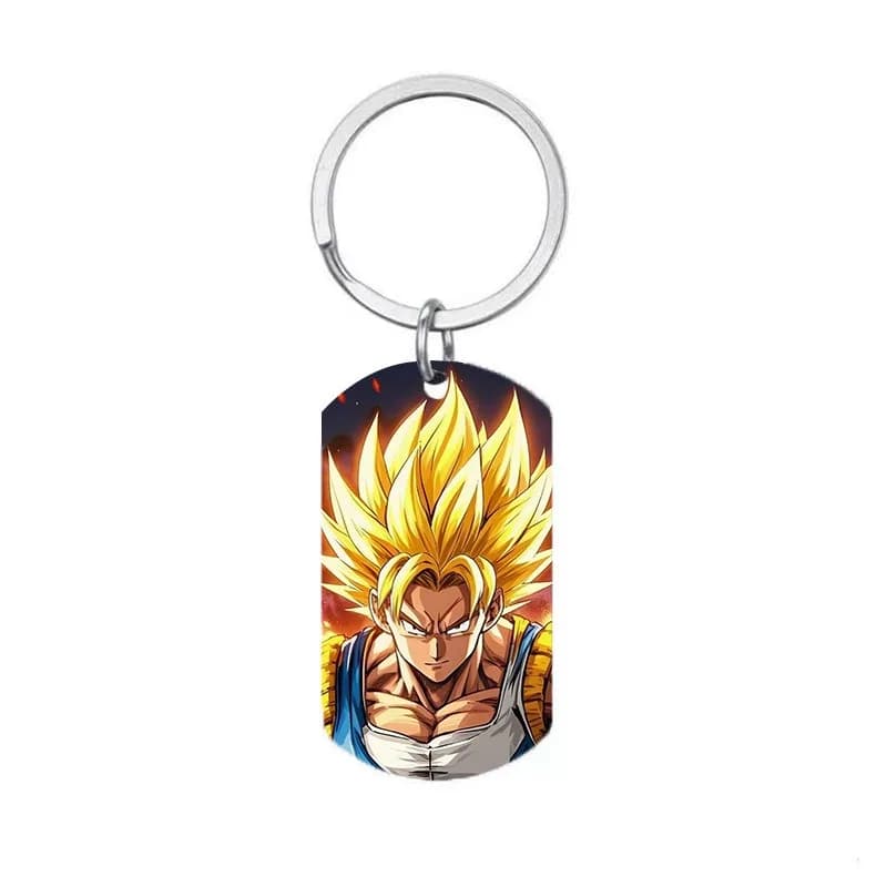 2025 Dragon Ball stainless steel keychain animation secondary surrounding pendant backpack keychain with color print on two sides