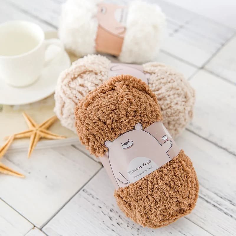 50 g/palla di peluche spesso velluto di lana di corallo filato per lavorare a maglia maglione sciarpa coperta soffici fili gonfi all'uncinetto grosso