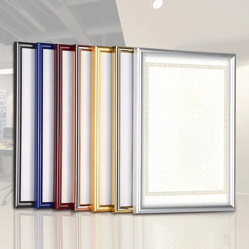 Decorative Ornaments A4 Certificate Frame PVC DIY Wall Commercial Photo Picture Frame Business License Award Box