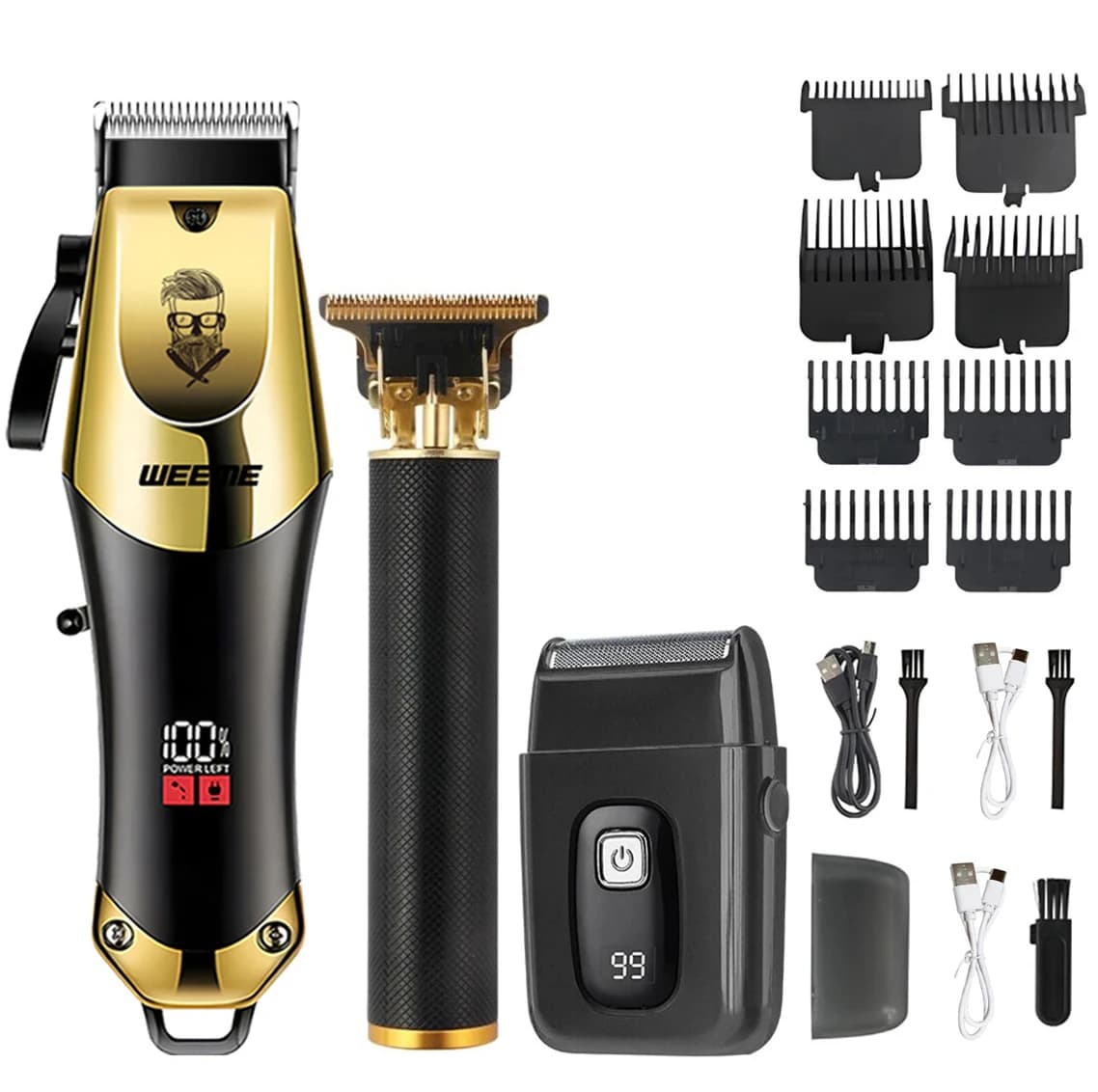T9 Professional Hair Clipper/Accessories for Men | USB Fast Charging | Beard/Body/Hair Trimmer | Precision Electric Shaver