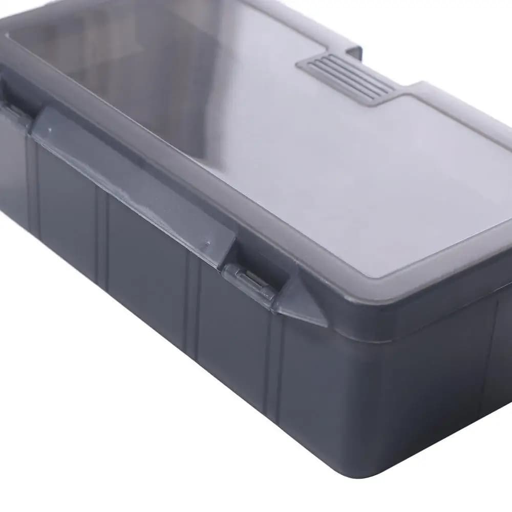 Scatola per attrezzatura da pesca a doppio strato Custodia in plastica con coperchio ribaltabile Custodia per gancio per esca Contenitore per esche portatile impermeabile