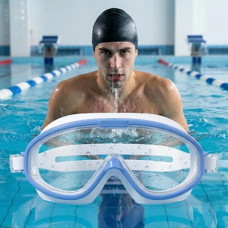 Children Big Frame Swimming Goggles Clear HD Lens Anti Fog for Boys Girls Swim Practice Fun