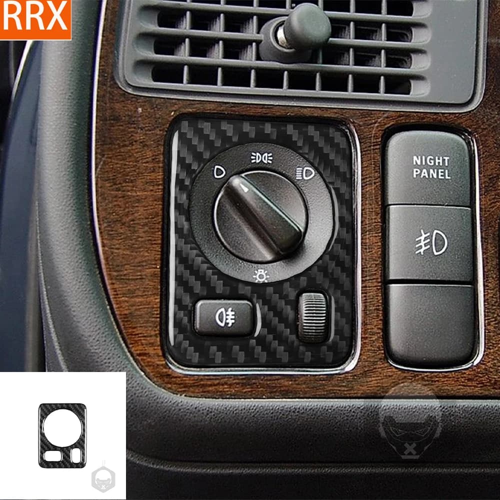 Per Per Saab 9-5 2003-2005 Reale In Fibra di Carbonio Adesivo Strumento Faro Interruttore Pannello di Copertura Accessori Auto Interni decorativi