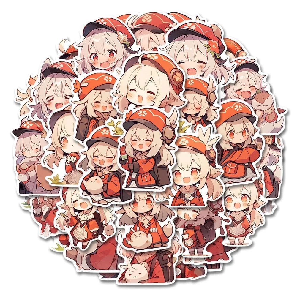 Sunsyea Genshin Impact Merch Fans Collection Character Stickers 54 pezzi Klee Version