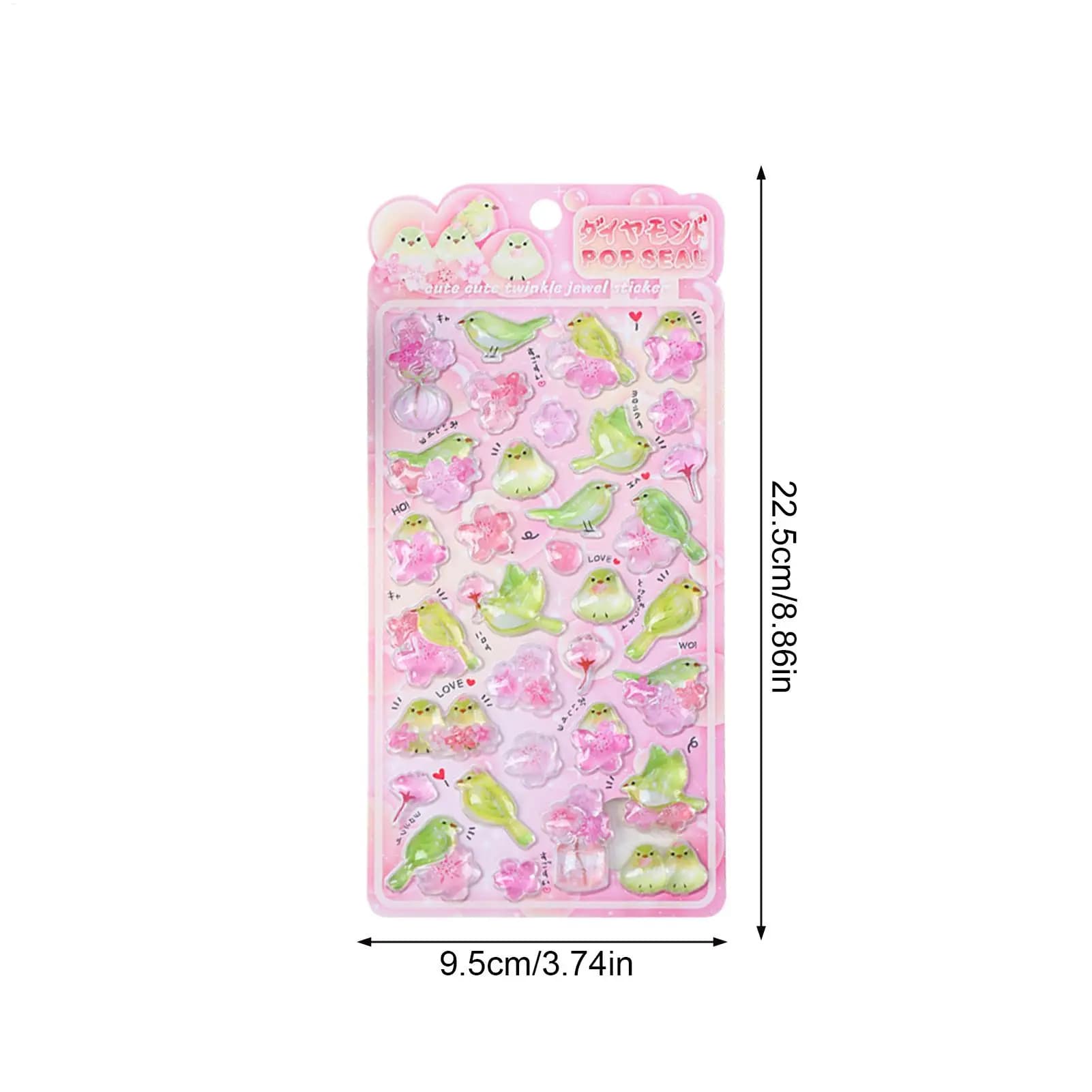 1pc Japanese 3D Embossed Funny Stickers Cartoon Cute Bird Decompressed Decorative Stickers DIY Stickers Notebook Laptop