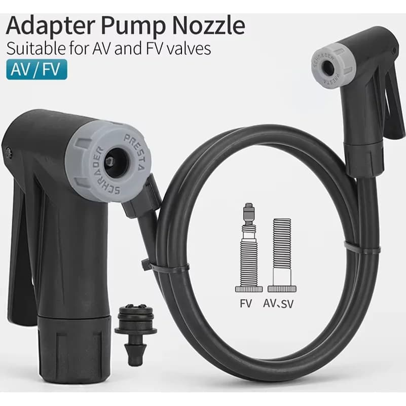 Bicycle Pump Nozzle Head Adapter for Bike Floor Pump AV FV Hose MTB Road Bike Pump Replacement Smart Valve Head Pump Parts