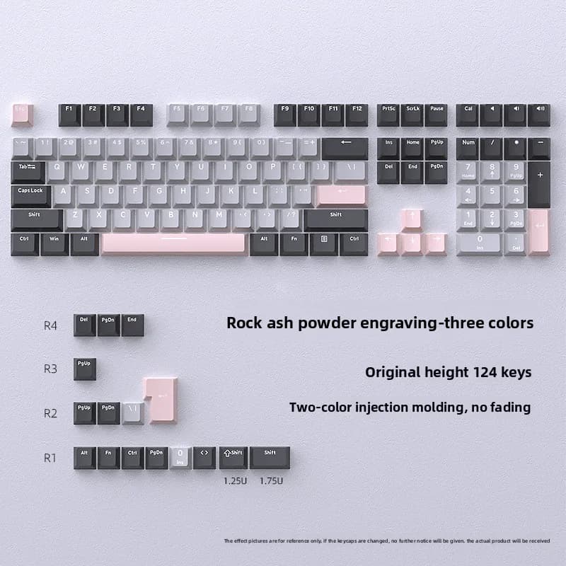 Keycaps PBT Tricolor 2027, 124 Cherry Keyboards for Mechanical Keyboard with Magnetic Switches, Fai-da-te Keycap for Keyboard with MX Switch