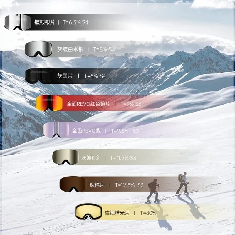 Ski goggles lens, magnetic anti-fog replacement for single-lens use