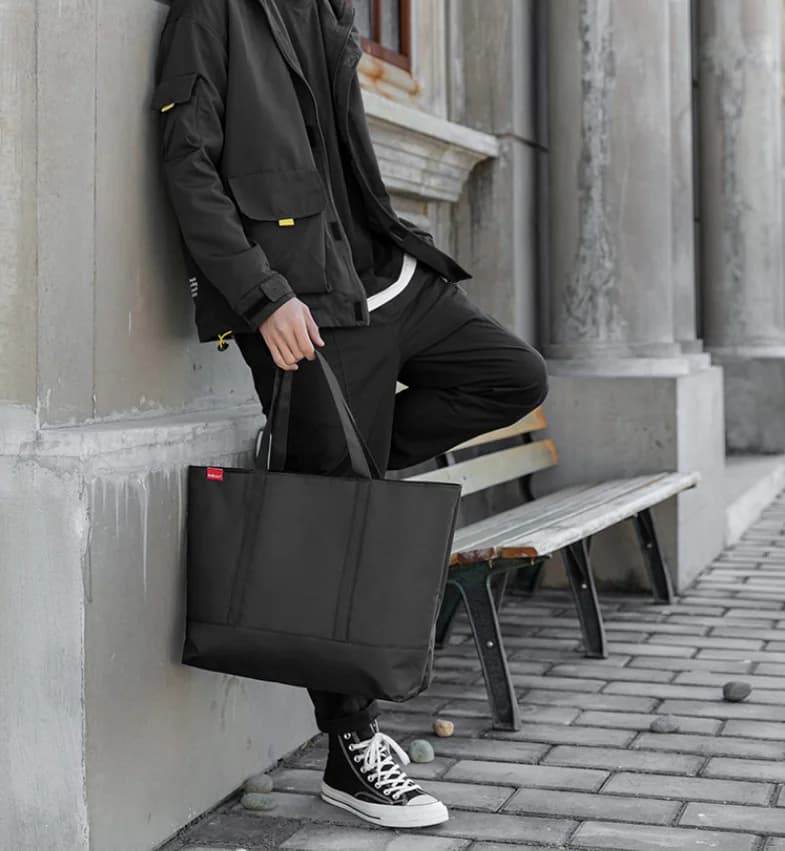 Men's Bags in Japanese Style Casual Handbags in Canvas with Top Handle Men's Bag Waterproof Handbags Large Capacity Impero