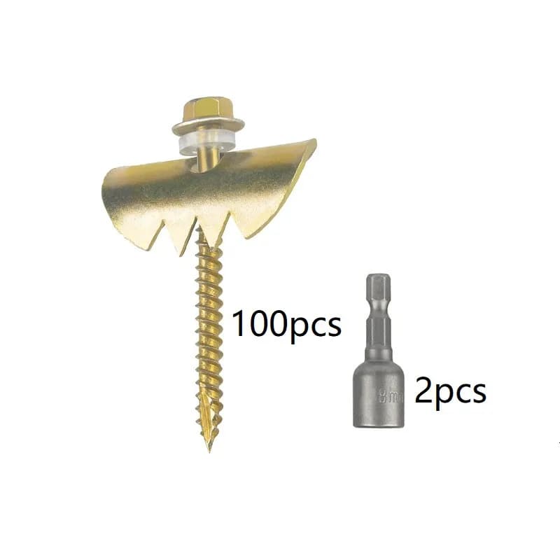 【ULTIMA OCCASIONE】Set di Graffette per Recinzioni Anti-Graffio per Gatti - Fissaggi in Metallo Zincato per Recinzioni Metalliche e Intrecciate, 100 Pezzi
