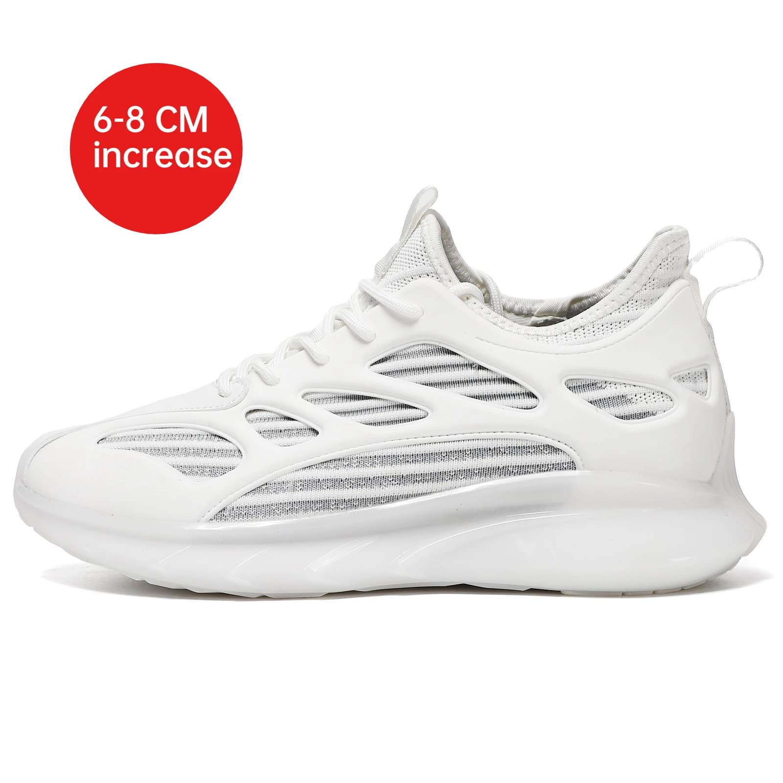Nuove Sneakers da Uomo alla Moda con Tomaia in Rete Traspirante, Suola Trasparente a Bolle, Scarpe da Corsa e Passeggio con Aumento di Altezza