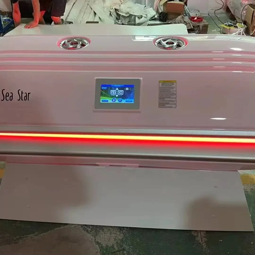 Lettino per Terapia a Luce Rossa, Trattamento di Bellezza per lo Sbiancamento della Pelle, Terapia al Collagene, Camera Sauna Commerciale per Ringiovanimento Completo del Corpo e Rimozione dei Peli