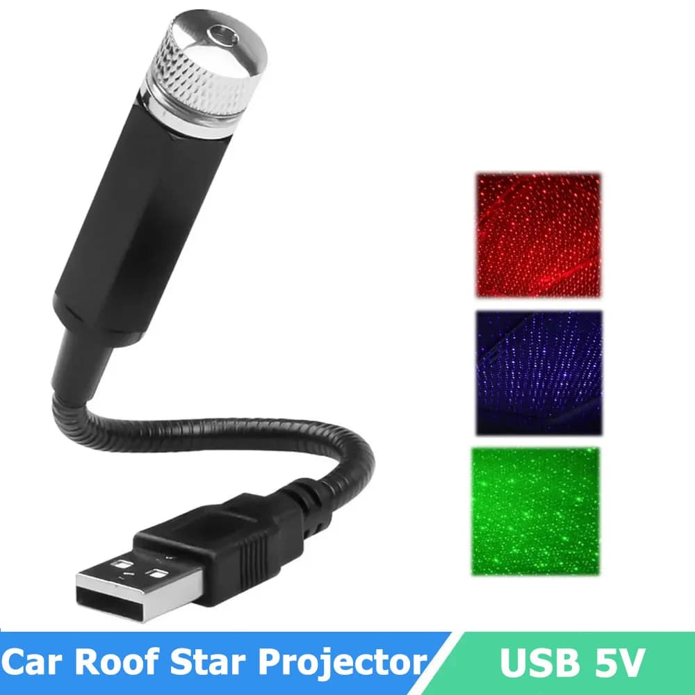 Mini 5V USB Proiettore stellare sul tetto dell'auto LED Cielo stellato Luce notturna Atmosfera Lampada galassia Decorazione romantica del soffitto per la festa in camera