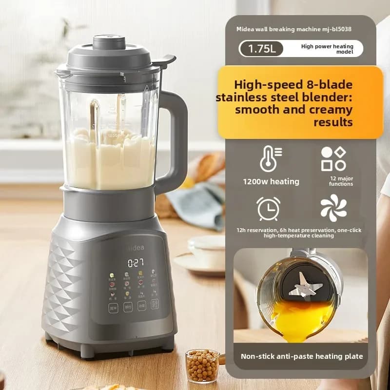 Frullatore Midea 220V per Uso Domestico, Automatico, Silenzioso, Senza Residui, Multifunzione