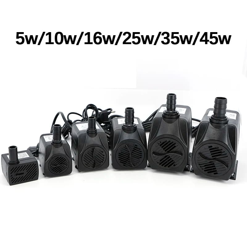 3/5/10/16/25/35/45W EU 220v Submersible water pump for water gardens Hydroponic systems Aquarium table fountains Pon