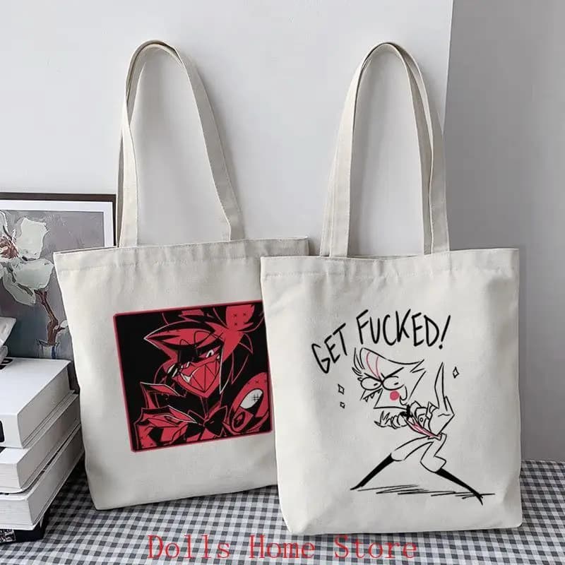 Nessun attributo Stampa Borsa di tela per studenti Borse a spalla singola Borsa per la spesa Borsa per la scuola anime Regalo