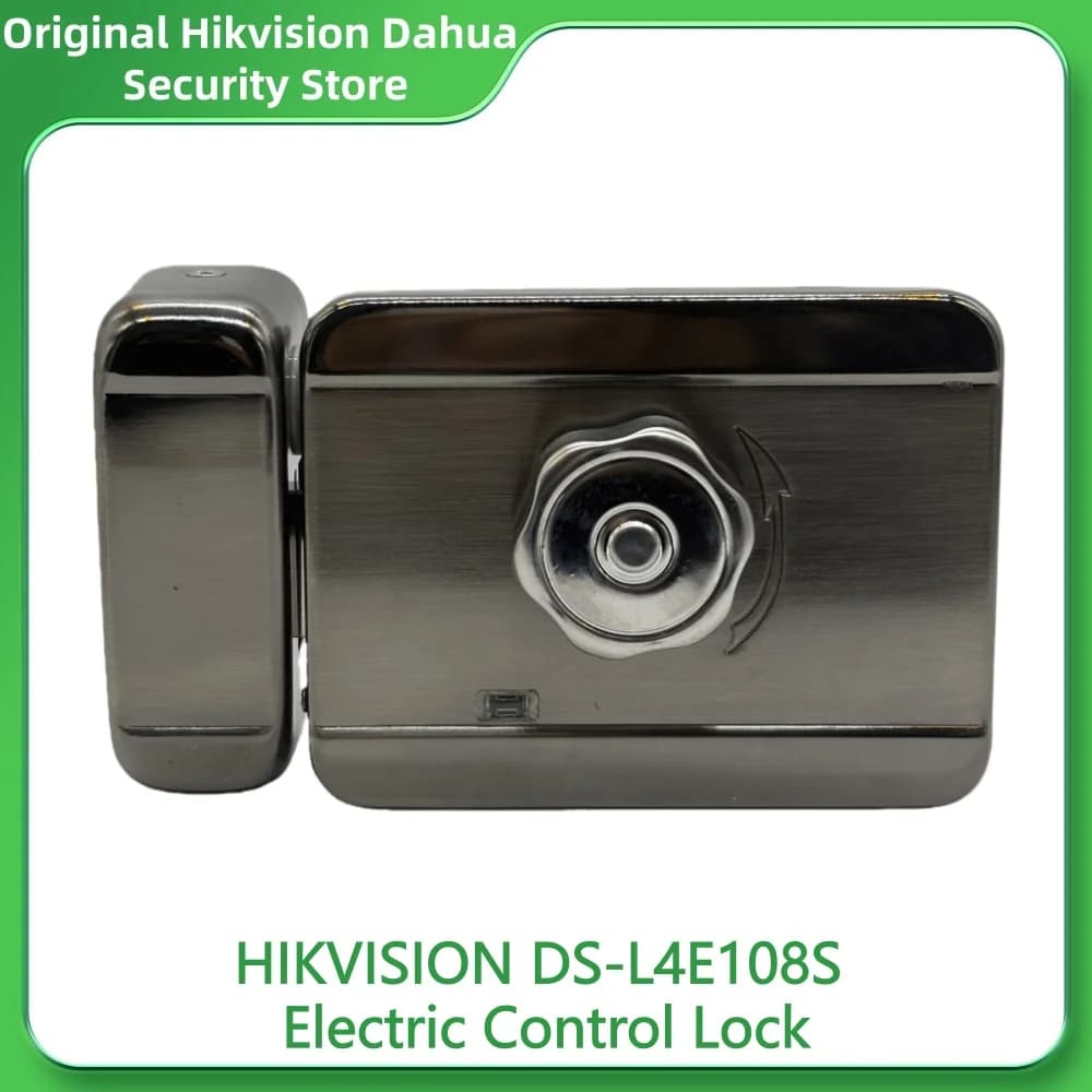 HIKVISION DS-L4E108S Serratura a controllo elettrico, serratura a cilindro, DC12V-DC18V, universale, in acciaio inossidabile, serratura elettrica intelligente con motore