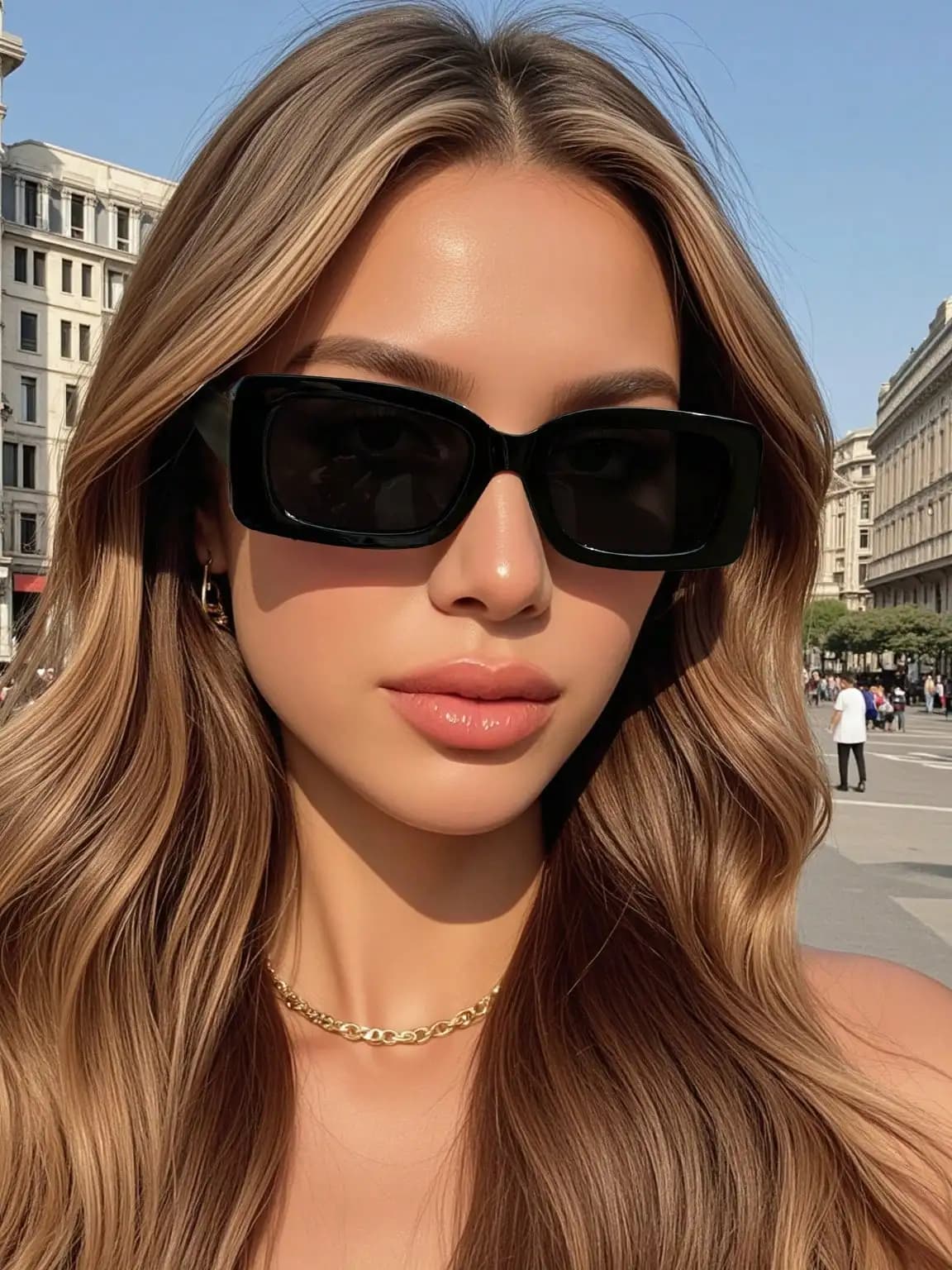 1 pair of fashionable glasses with unique style and street style, ideal for music festivals, beach, parties, casual business, travel and outdoor accessories