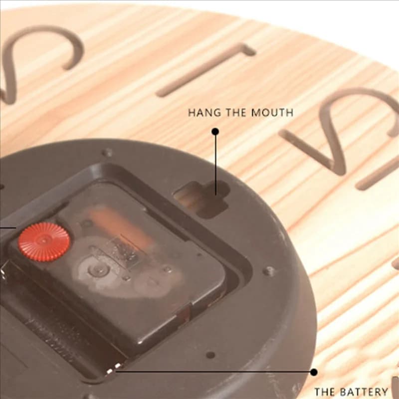 laHot Cake da 3D wall clock in Nordic wood 3X Artistic cable wall clock for children's room/Decorations for 12 inch house