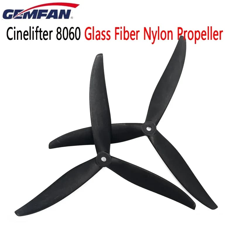 Gemfan Cinelifter 8060 8X6X3 Elica in nylon in fibra di vetro nera a 3 pale per FPV 8 pollici Cinelifter RC Multirotore Parti fai da te