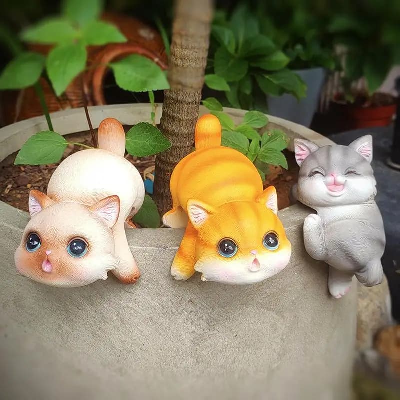 Decorations for Cat Shape Jars, Plant Ornaments, Perfect Accessories for Desk, Garden and Home