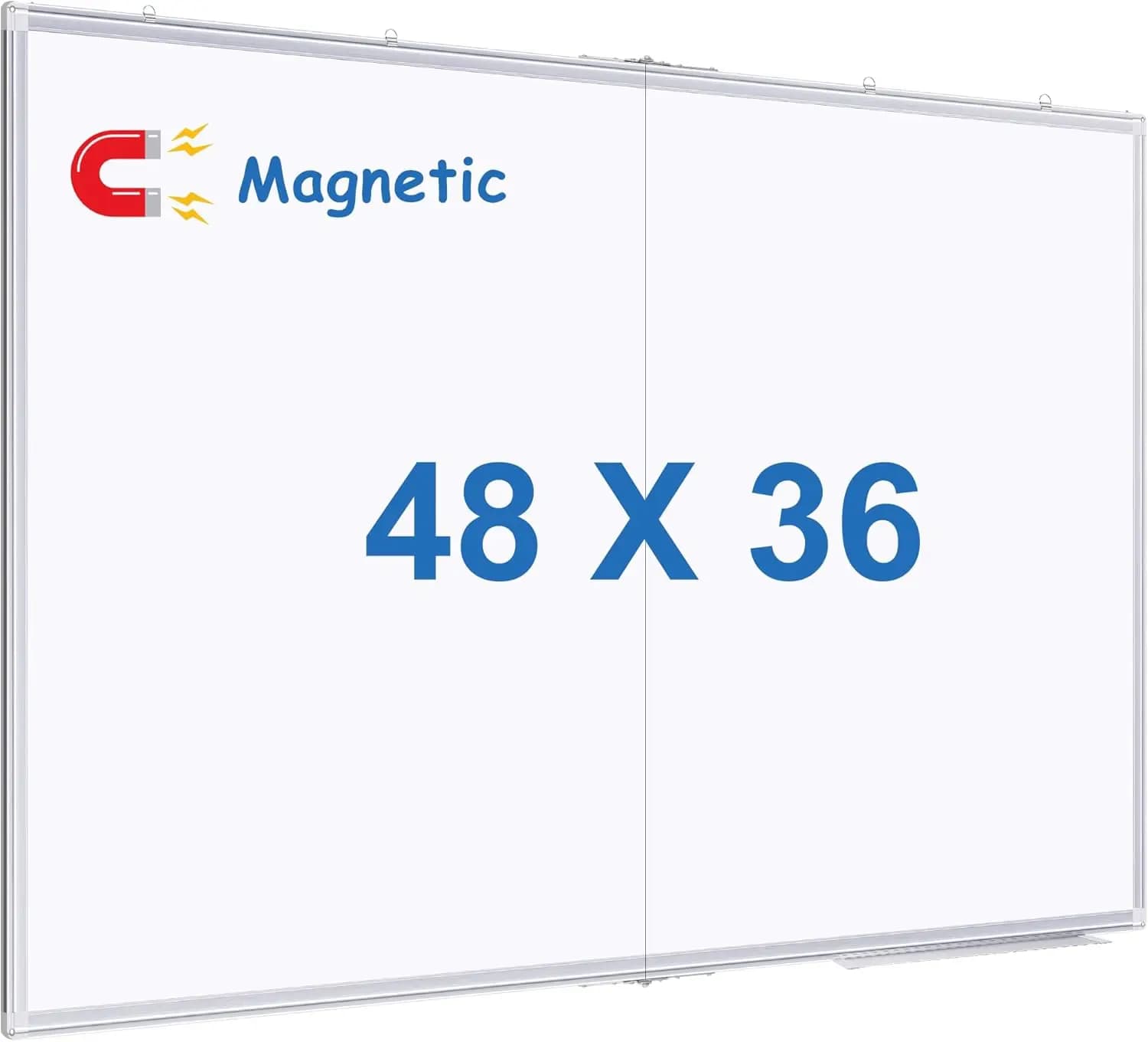 Lavagna magnetica grande 48x36 pollici pieghevole con telaio in alluminio cancellabile a secco per l'aula dell'ufficio domestico a parete