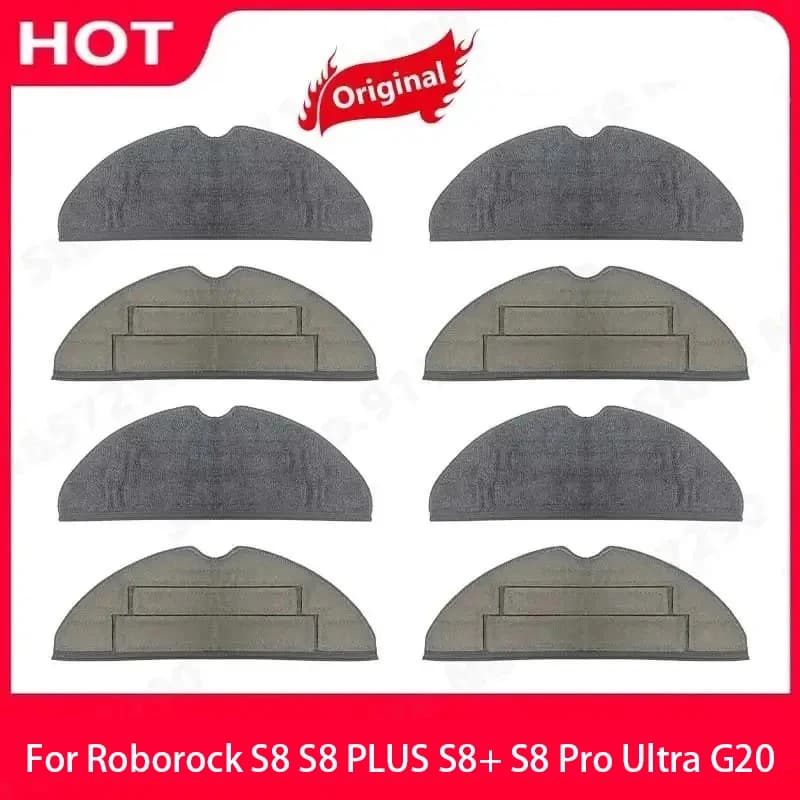 Original High Quality Roborock S8 S8 PLUS S8+ S8 Pro Ultra Double Vibration Antibacterial Mop Cloth Spare Parts Mopping Cloth
