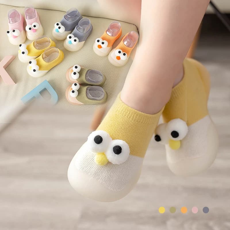 Summer New Combed Cotton Anti slip and Breathable Children's Soft Sole Shoes Baby Walking Shoes Mesh Faced Baby Floor Socks