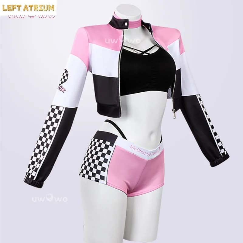UWOWO Marin Kitagawa Cosplay Collab Series: Costume da Cosplay Anime Marin Kitagawa Pink Race Queen S-2XL per Halloween