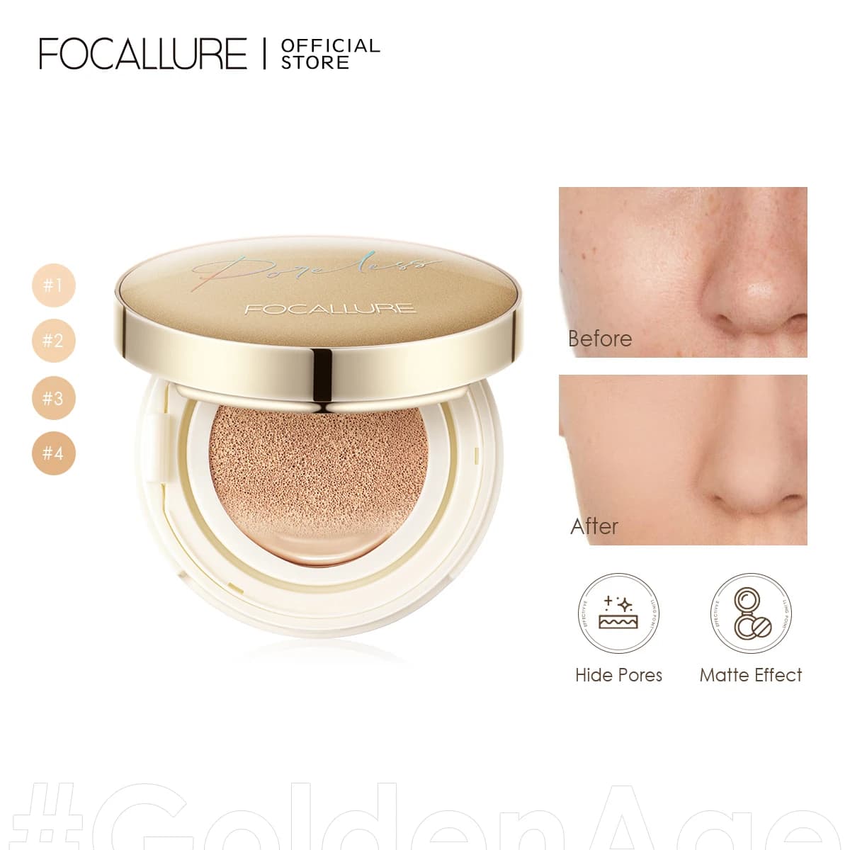 FOCALLURE BB Air cushion Matte foundation Cream Oil control Corrector whitening Cosmetic moisturizing makeup Light the face base