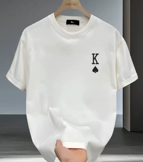 Men's Summer Cotton Short-sleeved T-shirt, Fashionable and Trendy, Comfortable and Breathable, Printed Pattern T-shirt