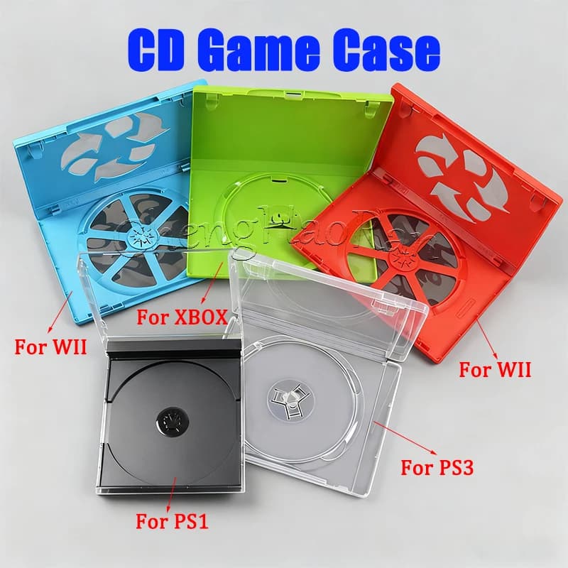 1PC Per PS3 PS1 WII XBox CD Custodia multiuso per carte da gioco Disco DVD Protezione di archiviazione Accessorio di ricambio Scatola CD