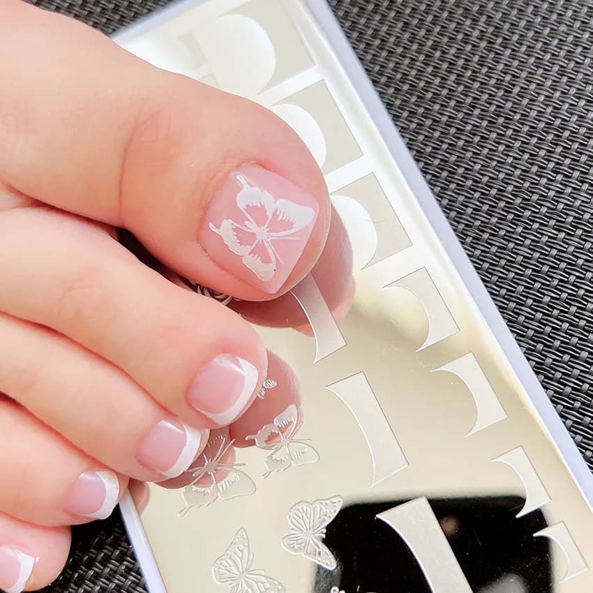 XMQ Piastre per timbratura Modelli Nail ART dita dei piedi Design francese