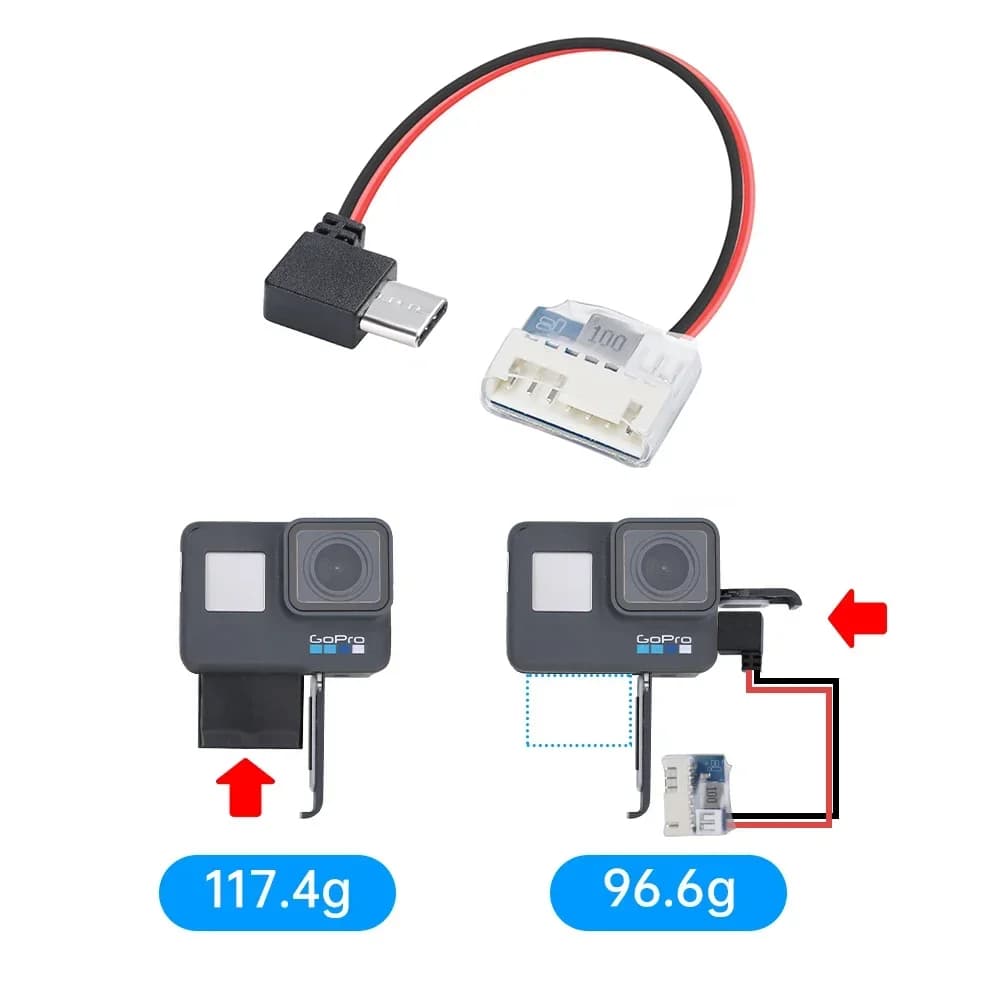 Cavo di alimentazione IFight USB Type-C per GoPro nudo