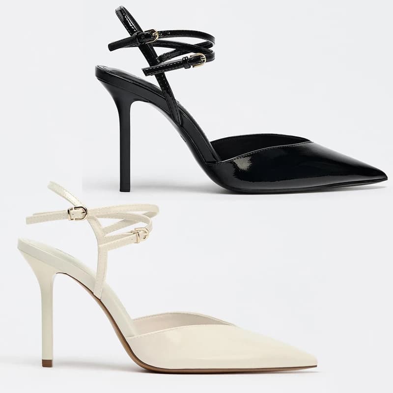 Nuovi Sandali Estivi da Donna Effetto Pelle Dipinta, Mule Scavati con Tacco Alto, Scarpe Basse alla Moda per Donne Giovani