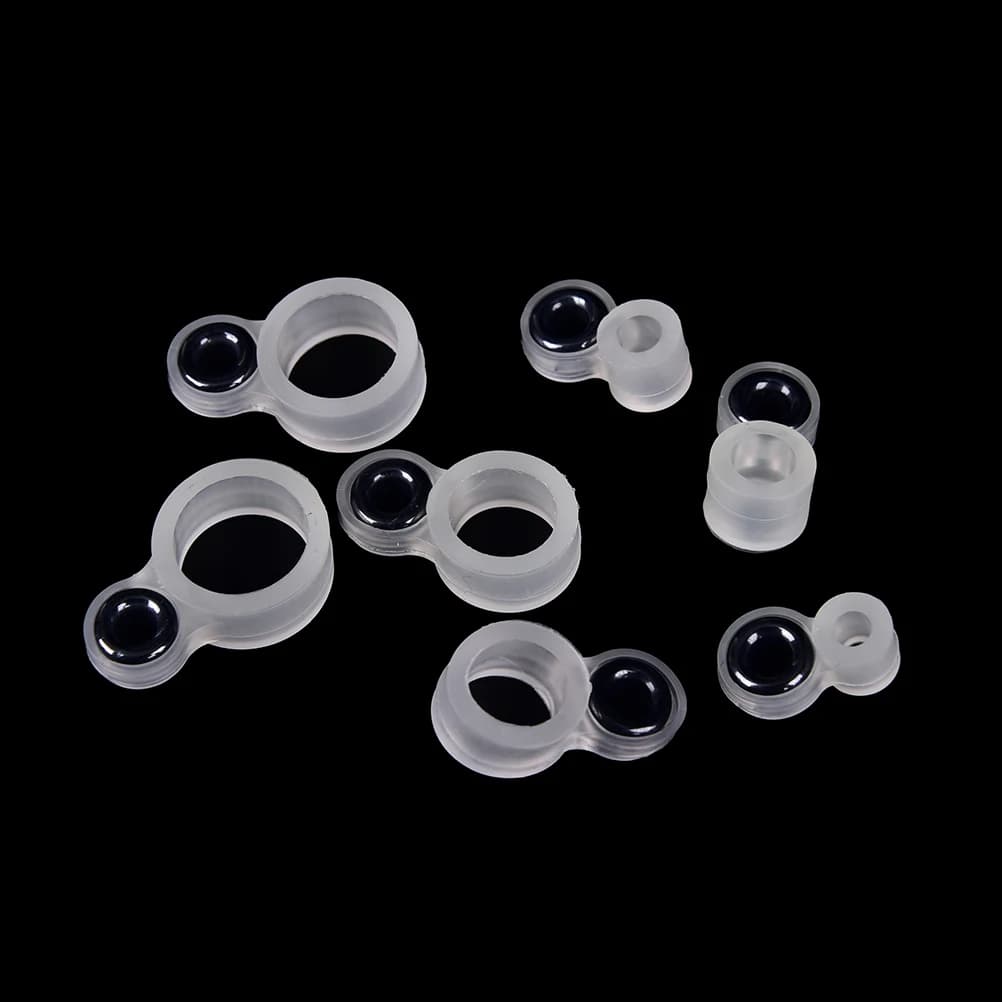 Kit di riparazione per canne da pesca in silicone da 14 pezzi, con anelli in ceramica e passacavi, misura 1-14