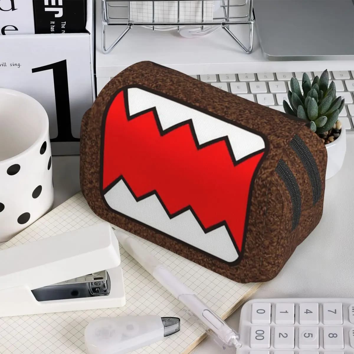 Astuccio per matite Domo Kun a forma di cartone animato per bambini, scatola portapenne per la scuola, borsa per cancelleria, porta penne