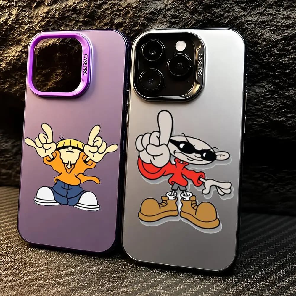 Numbuh1 Numbuh4 Cartoon Phone Case iPhone 11/12/13/14/15/16/17 Pro Max Aurora TPU Case Shockproof Slim Stylish Cover