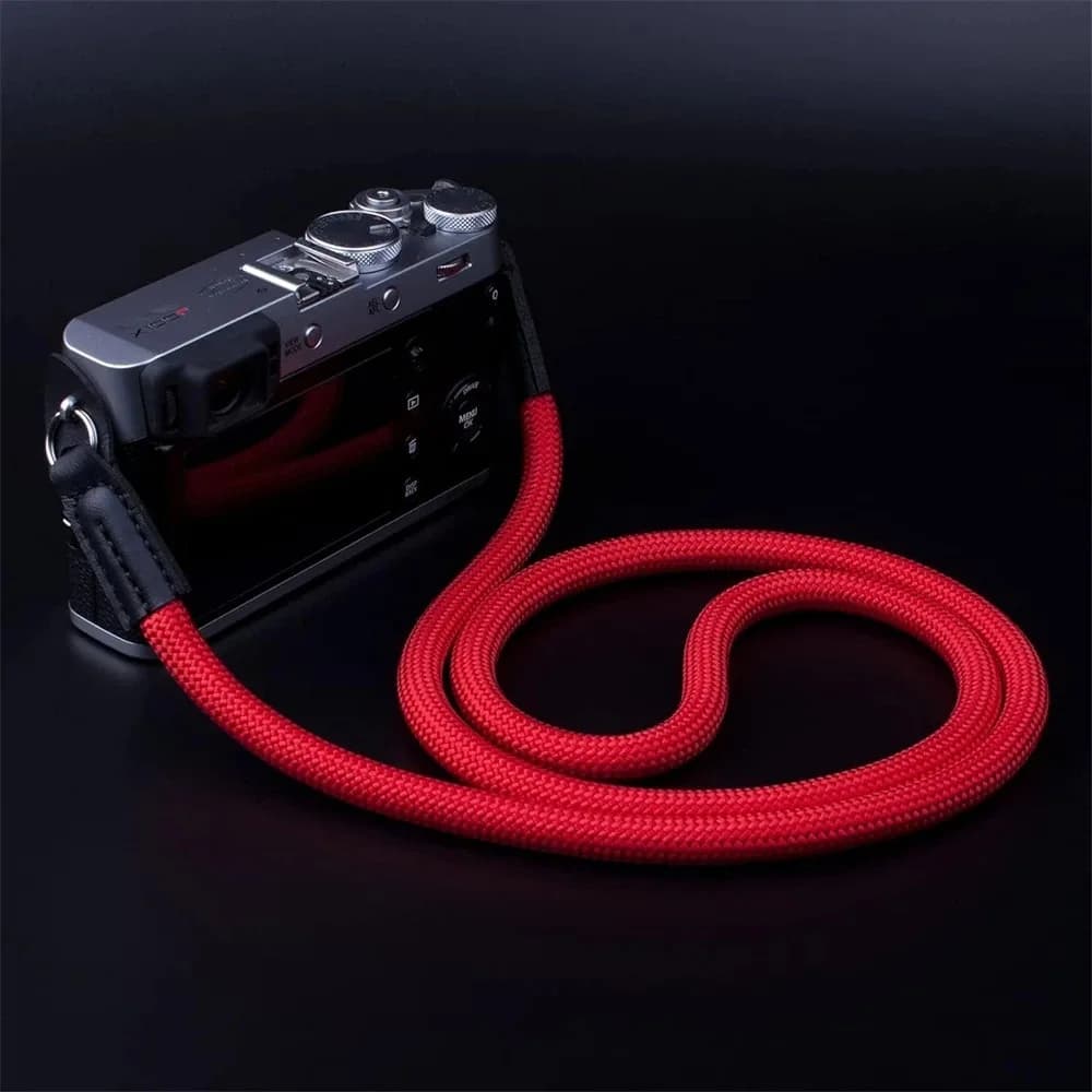 Tracolla per fotocamera regolabile Tracolla per fotocamera DSLR in nylon resistente Cordino di sicurezza per Nikon Panasonic Leica Fujifilm