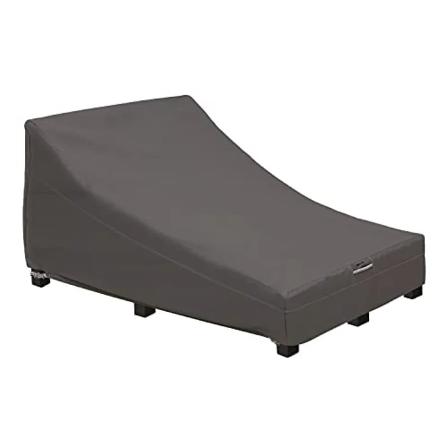 Ravenna Copertura impermeabile per chaise longue da patio a doppia larghezza, 80 x 55 pollici, color tortora, chaise longue a doppia larghezza, Patio Furni