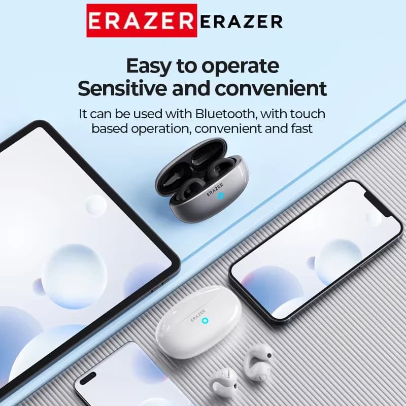 ERAZER XT83 II TWS Cuffie senza fili Bluetooth 5.3 Auricolari Earclip Design Touch Control HD Voice Auricolari Cuffie sportive 2023