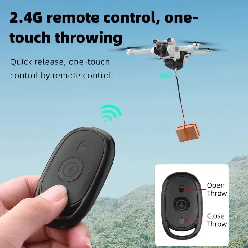 DJI Mini 4 Pro drone release system, Mini 3 Pro, Air 3S, Mavic 3 - Universal accessories for delivery of useful loads