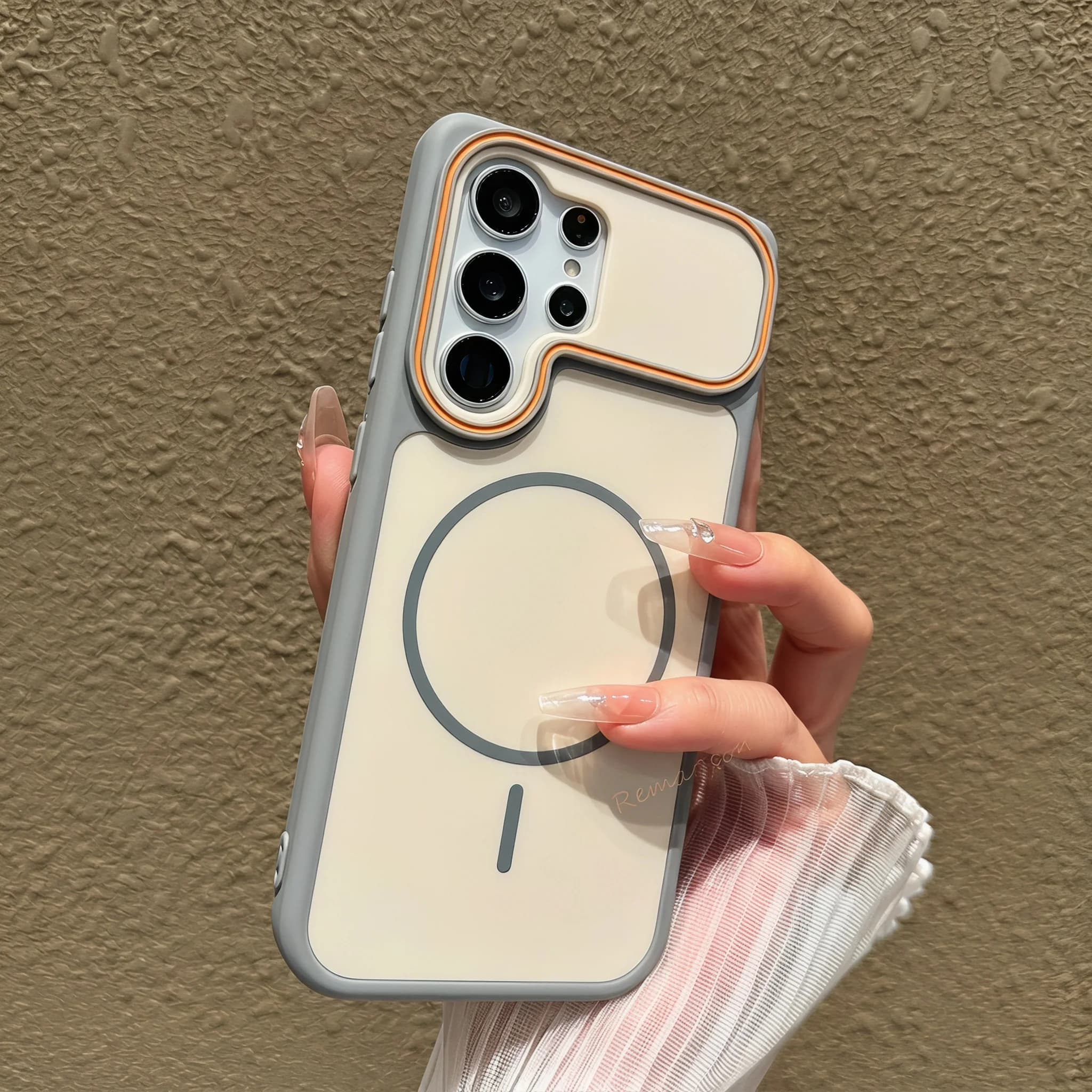 Luxury Dual Tone Phantom Magnetic Phone Case for Samsung Galaxy S26 Plus S25 S24 S23 Ultra Large Viewport Shockproof Back Cover